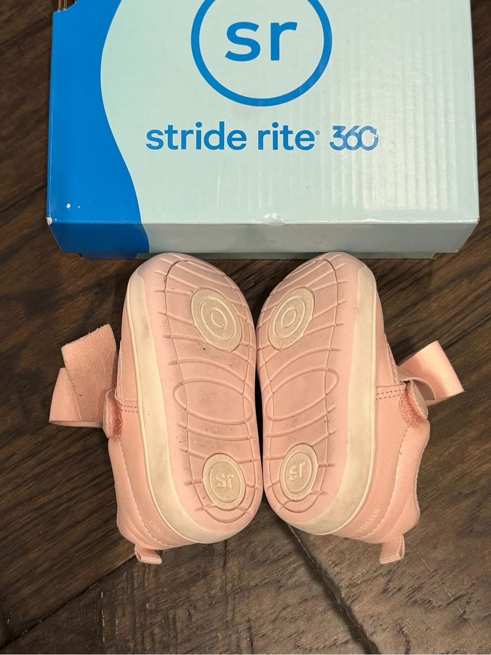 Stride rite 360 Kamila Mary Jane pink shimmer bow shoes TGO20710 baby girls
